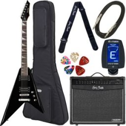 Harley Benton R-10 BK Rock Series Bundle 3 Negro