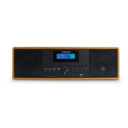 Microcadena Bluetooth 50w Efecto Madera Radio Fm Lector Cd Mooov 477380
