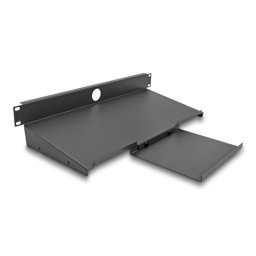 Estante para teclado DeLock 66749 1U rack 19" acero gris oscuro
