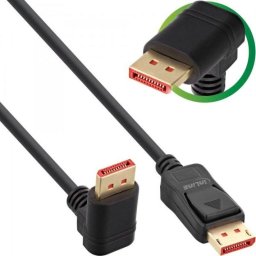 Inline 17151U Cable DisplayPort 1.4 8K 1 m Negro Oro Angulado