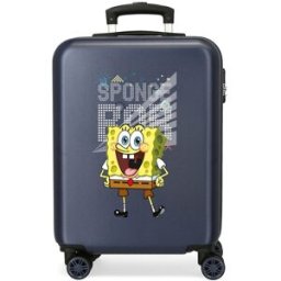 Personajes Maleta de cabina Bob Party Bob Esponja rígida con capacidad de 35L. Azul oscuro