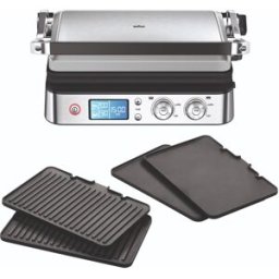 Braun Multi Grill 9 CG9043 3 en 1 con set doble de grills y planchas. Gris acero