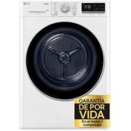LG Secadora 9 kg Condensación, Bomba de calor - RH90V9AV3N. Blanco