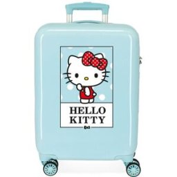 Personajes Maleta infantil de cabina Hello Kitty Bow of Hello Kitty rígida con capacidad de 34L. Negro