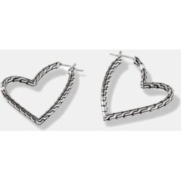 John Hardy Pendientes de aro Chain Manah de plata. Plata
