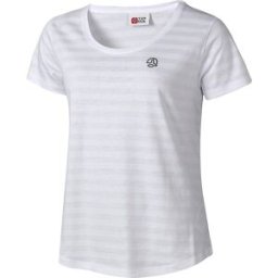 Ternua Camiseta de mujer de rayas . (XS) Blanco