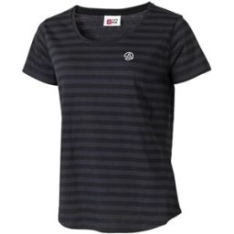 Ternua Camiseta de mujer de rayas . (XS) Negro