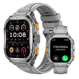 Cubot GT 3 Bluetooth GPS 44mm AMOLED Plata Grande Pulsómetro SpO2 SOS Llamadas Bluetooth