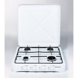 Placa de gas Ravanson K-04T Encimera 4 zonas Negro/Blanco