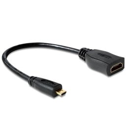 Cable HDMI DeLOCK 65391 0,23 m Conector Estándar a Micro Negro