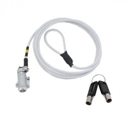 Cable antirrobo Mobilis 1,8 m Nano Brecha Llave Negro Gris
