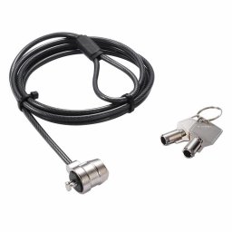 Cable antirrobo Dicota D30971 2 m 2 llaves acero TPR negro/plata