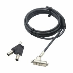 Cable antirrobo Dicota D31886 2 m Kensington 2 llaves caucho zinc acero negro plata