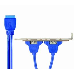 Adaptador USB 3.0 a IDE Gembird Bracket Doble Puerto Azul