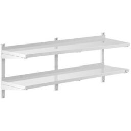 Royal Catering Estante de pared metálico - 2 baldas - 40 x 150 cm 10011462
