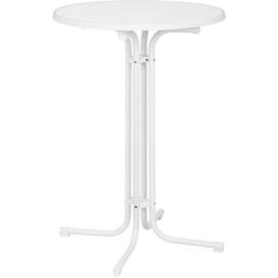 Royal Catering Mesa de bar alta - Ø 80 cm - plegable - blanca 10011471