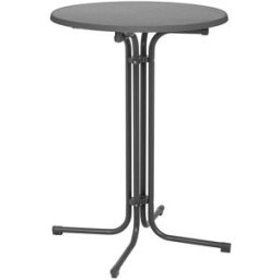 Royal Catering Mesa de bar alta - Ø 80 cm - plegable - gris 10011473