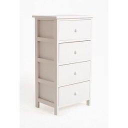 RegalosMiguel Mueble Auxiliar Lotuc Blanco Ancho 4 Cajones