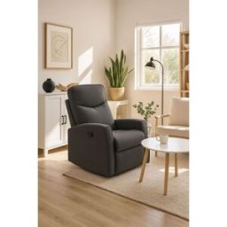 RegalosMiguel Sillón Relax Reclinable Umon Tela - Gris oscuro