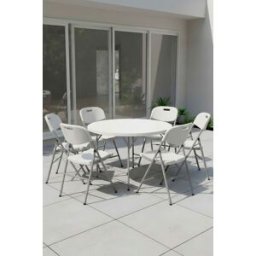 RegalosMiguel Pack 6 Sillas Plegables de jardín Resin - Blanco