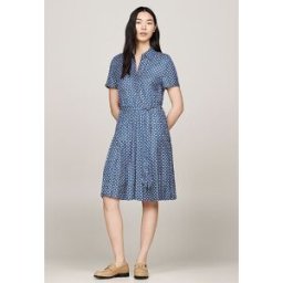 VESTIDO TOMMY HILFIGER FOULARD PLEATED MUJER