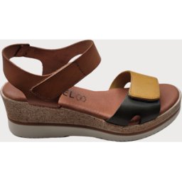 ZAPATO ISSA MIEL CUÑA MEDIA PIEL MUJER