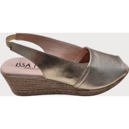 ZAPATO ISSA MIEL CUÑA PIEL MUJER