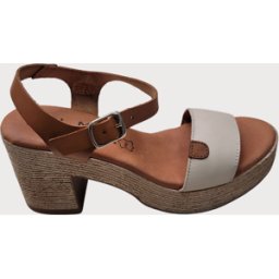 ZAPATO ISSA MIEL TACON YUTE PIEL MUJER