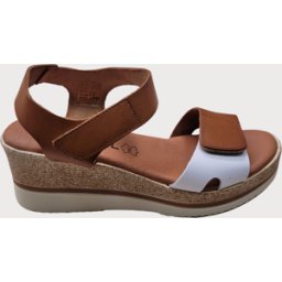 ZAPATO ISSA MIEL CUÑA MEDIA PIEL MUJER