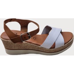 ZAPATO ISSA MIEL CUÑA MEDIA PIEL MUJER