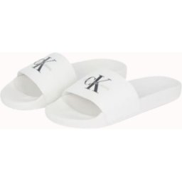 CHANCLA CALVIN KLEIN SLIDE MONOGRAM MUJER