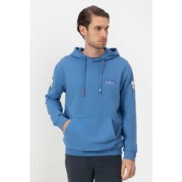 SUDADERA ELPULPO CAPUCHA LOGO TRIPLE HOMBRE
