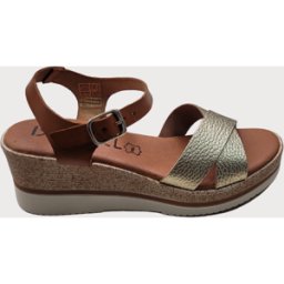 ZAPATO ISSA MIEL CUÑA MEDIA PIEL MUJER