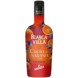 Grupo La Navarra Bianca Villa Pacharan Cream de Naranja 70cl - Licor español suave y aromático