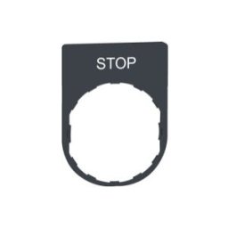 PLACA INSCRIP.30x40MM STOP"" ref. ZBYP2304 Schneider Electric [PLAZO 3-6 SEMANAS]