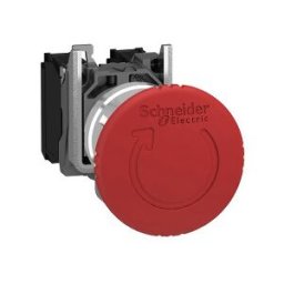 red Emergency stop Ø 22 - mushroom head Ø 40 - turn to release - ATEX ((*)) ref. XB4BS8445EX Schneider Electric [PLAZO 8-15 DIAS