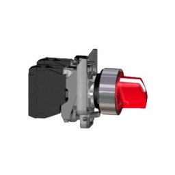 Schneider Electric Illuminated selector switch, metal, red, Ø22, 3 positions, stay put, 230...240 V AC, 1 NO + 1 NC ref. XB4BK134M5 Schneider Elect