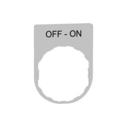 PLACA INSCRIP.30x40MM OFF-ON" COL.BL." ref. ZBYP2367C1 Schneider Electric [PLAZO 3-6 SEMANAS]