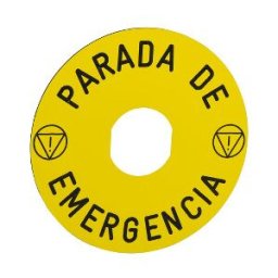 Telemecanique (Schneider) ETIQUETA PARADA DE EMERGENCIA 90MM. ref. ZBY8430