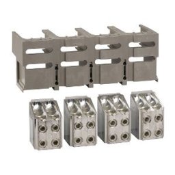 4 conectores de cables desnudos de 4 x 150 mm² y 1 cubreborne ref. 33641 Schneider Electric [PLAZO 3-6 SEMANAS]