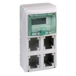 Cofret Kaedra - para tomas aliment. - 236 x 460 mm - 8 módulos - 4 aperturas ref. 13179 Schneider Electric [PLAZO 3-6 SEMANAS]