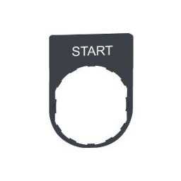 PLACA INSCRIP.30x40MM START"" ref. ZBYP2303 Schneider Electric [PLAZO 3-6 SEMANAS]