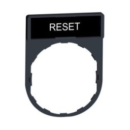 Porta-etiqueta 30x40 mm para etiqueta 8x27 mm con marcaje reset (color negro) ref. ZBY2322 Schneider Electric [PLAZO 3-6 SEMANAS