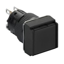 pulsador cuadrado negro Ø16 - 1NANC ref. XB6ECA21P Schneider Electric [PLAZO 3-6 SEMANAS]