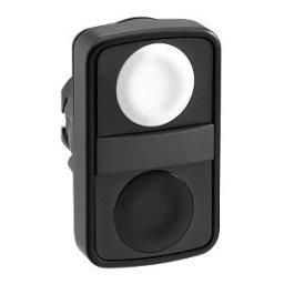 Cabeza pulsador doble ø 22 - blanco rasante/negro rasante ref. ZB5AA7120 Schneider Electric [PLAZO 3-6 SEMANAS]