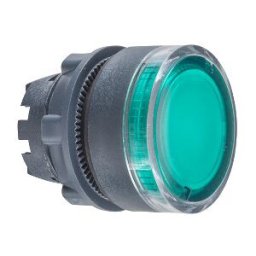 Cabeza pulsador luminoso verde ø 22 para lámpara BA9s ref. ZB5AW33 Schneider Electric [PLAZO 3-6 SEMANAS]