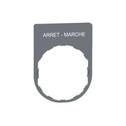 PLACA INSCRIP.30x40MM ARRET-MARCHE" COL.GR." ref. ZBYP2166C0 Schneider Electric [PLAZO 3-6 SEMANAS]