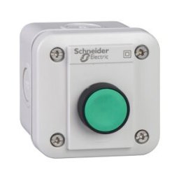 caja pulsador verde iluminado 1 NA LED 24 V ref. XALE1W1M Schneider Electric [PLAZO 3-6 SEMANAS]