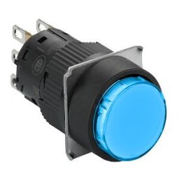 pulsador luminoso circular azul Ø16 - pulsar-pulsar - 1NANC - 12V ref. XB6EAF6J1P Schneider Electric [PLAZO 3-6 SEMANAS]