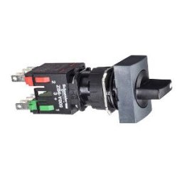 Selector rectangular negro ø 16 - 2 posiciones fijas - 1NA+1NC ref. XB6DD225B Schneider Electric [PLAZO 3-6 SEMANAS]